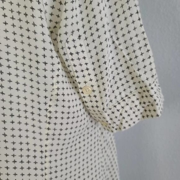 Anthropologie 11.1 Tylho Minnie Blouse Cross Print Tunic Swing Top Small - Picture 10 of 10